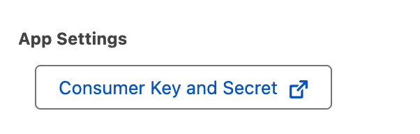 The Consumer Key and Secret button