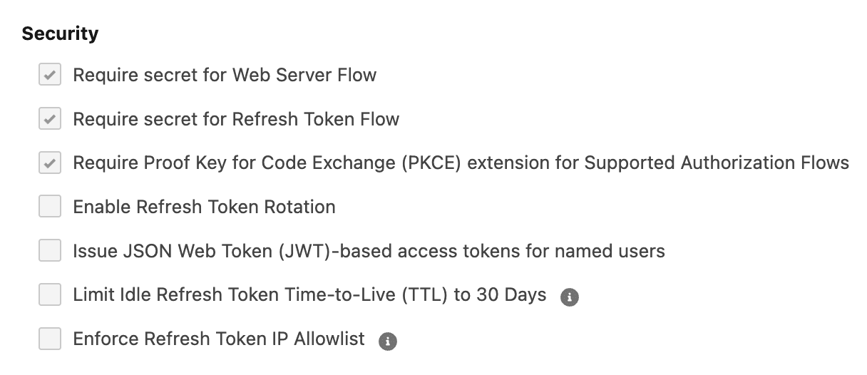 Security settings in Salesforce
